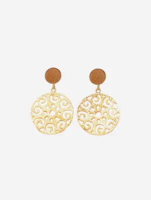 Grace 24ct Gold Plated Stud Earrings | Camel & Gold