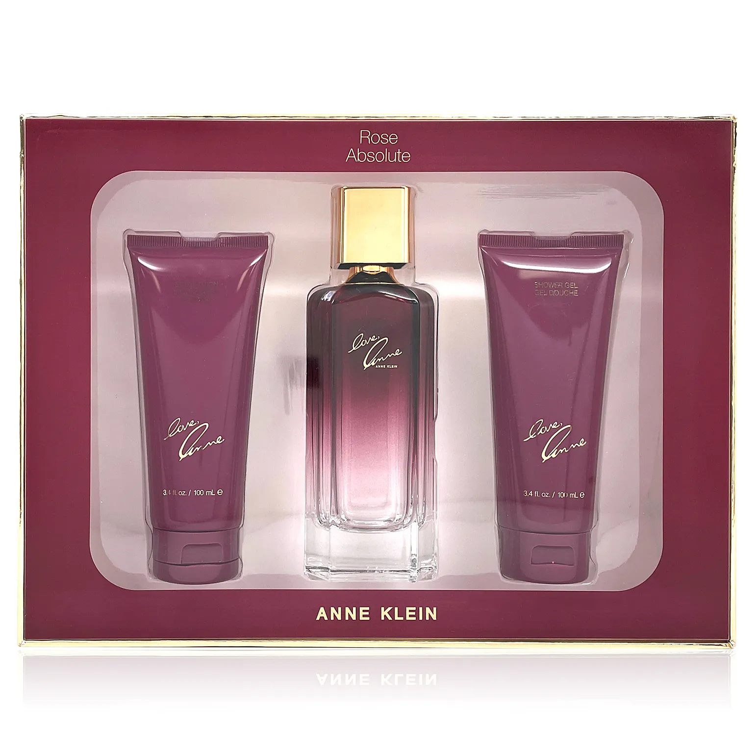 Love Rose Absolute by Anne Klein 100ml EDP 3pc Gift Set