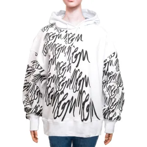 Women's Handwritten Msgm Print Sweatshirt White